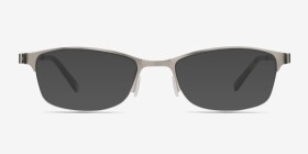 Pearl Argenté Métal Montures de lunettes de vue d'EyeBuyDirect, with Tinted Lenses