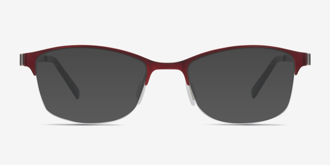 Pearl Red MetalEyeglass Frames from EyeBuyDirect, with Tinted Lenses