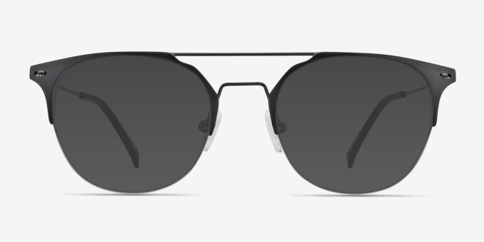 Ascent Black MetalEyeglass Frames from EyeBuyDirect, with Tinted Lenses