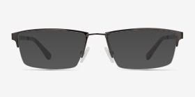 Bowler Gunmetal Métal Montures de lunettes de vue d'EyeBuyDirect, with Tinted Lenses