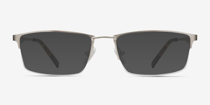 Furox Silver MetalEyeglass Frames from EyeBuyDirect, with Tinted Lenses