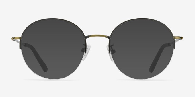 Albee Black Bronze MetalEyeglass Frames from EyeBuyDirect, with Tinted Lenses