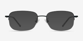 Munroe Noir Métal Montures de lunettes de vue d'EyeBuyDirect, with Tinted Lenses