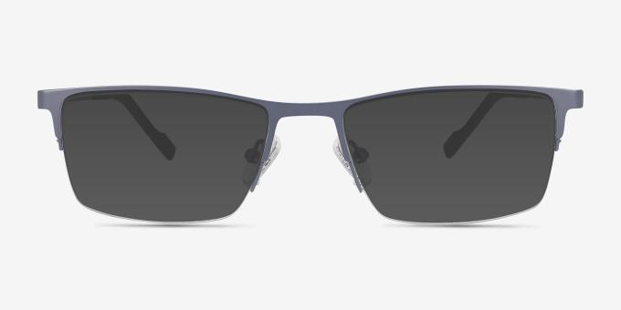 Variable Gray MetalEyeglass Frames from EyeBuyDirect, with Tinted Lenses