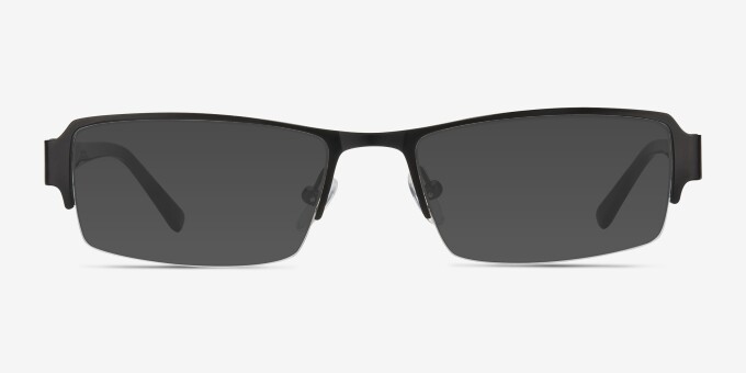 Vela Black MetalEyeglass Frames from EyeBuyDirect, with Tinted Lenses