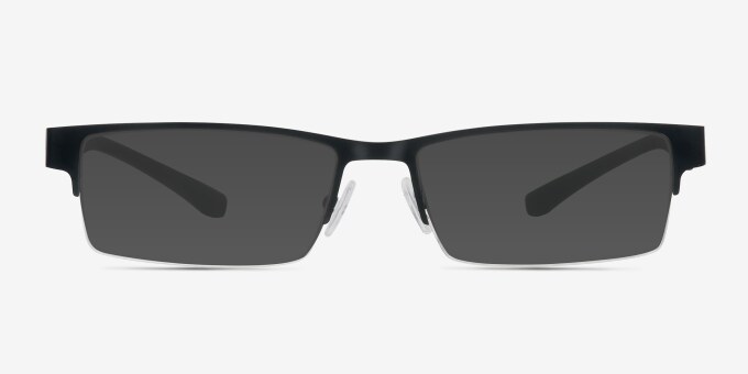 Macon Black MetalEyeglass Frames from EyeBuyDirect, with Tinted Lenses