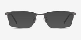 Vienna Gris Métal Montures de lunettes de vue d'EyeBuyDirect, with Tinted Lenses