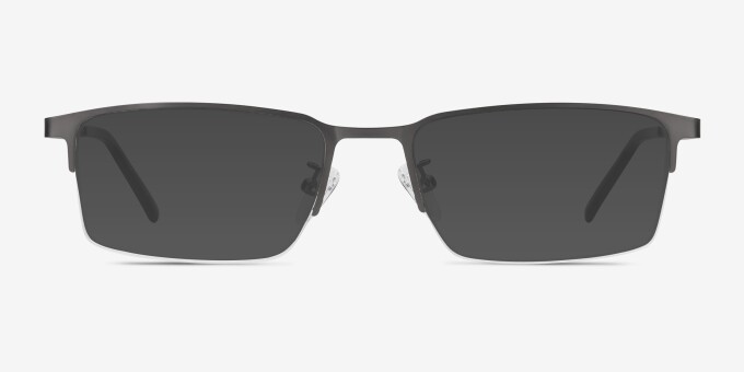 Vienna Gray MetalEyeglass Frames from EyeBuyDirect, with Tinted Lenses