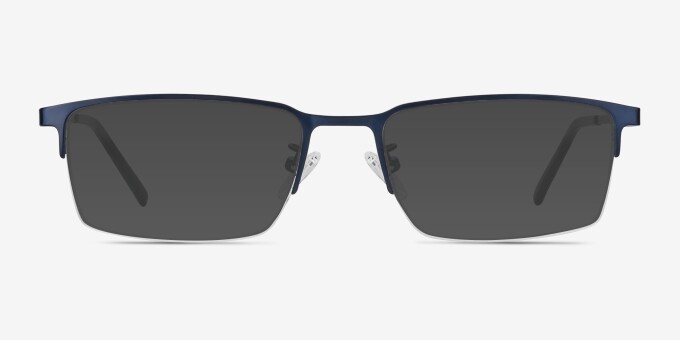 Vienna Navy MetalEyeglass Frames from EyeBuyDirect, with Tinted Lenses