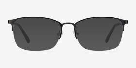 Paradox Noir Métal Montures de lunettes de vue d'EyeBuyDirect, with Tinted Lenses