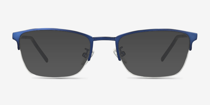 Argil Matte Navy MetalEyeglass Frames from EyeBuyDirect, with Tinted Lenses