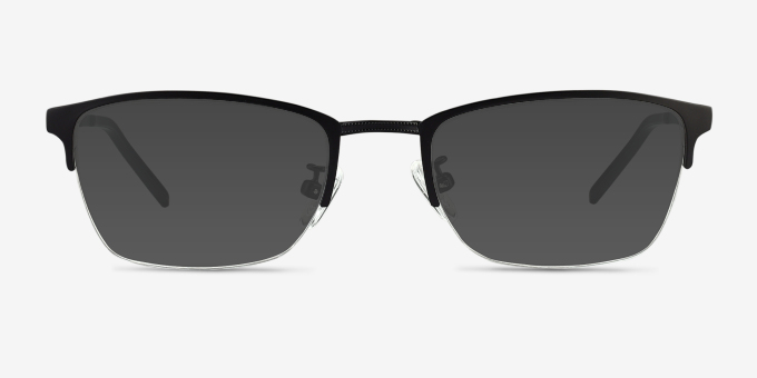 Argil Matte Black MétalMontures de lunettes de vue d'EyeBuyDirect, Avec des Verres Teintés