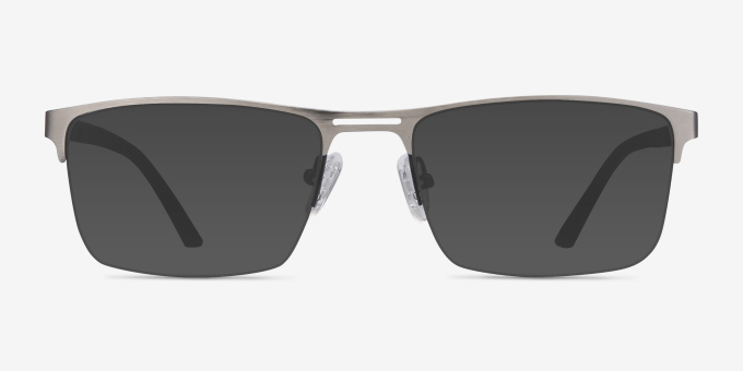 Cavalier Gunmetal MetalEyeglass Frames from EyeBuyDirect, with Tinted Lenses