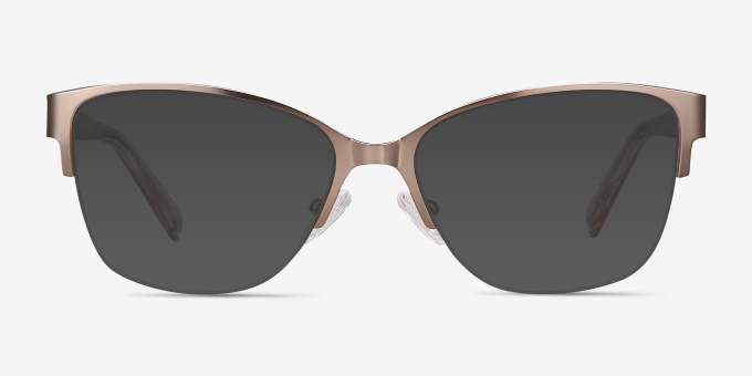 Feline Rose Gold Acetate, MetalEyeglass Frames from EyeBuyDirect, with Tinted Lenses