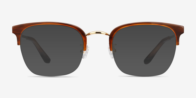 Curie Brown Acetate, MetalEyeglass Frames from EyeBuyDirect, with Tinted Lenses