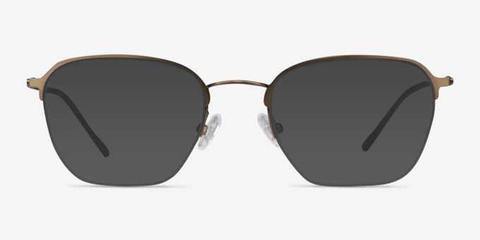 Enya Bronze MetalEyeglass Frames from EyeBuyDirect, with Tinted Lenses