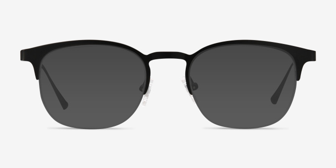 Hemisphere Black MetalEyeglass Frames from EyeBuyDirect, with Tinted Lenses