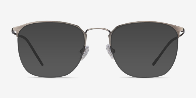 Urban Gunmetal MetalEyeglass Frames from EyeBuyDirect, with Tinted Lenses