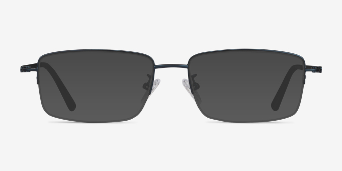 Studio Bleu marine MétalMontures de lunettes de vue d'EyeBuyDirect, Avec des Verres Teintés