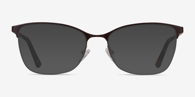 Kira Burgundy MetalEyeglass Frames from EyeBuyDirect, with Tinted Lenses