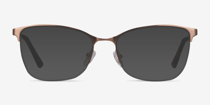 Kira Rose Gold MetalEyeglass Frames from EyeBuyDirect, with Tinted Lenses