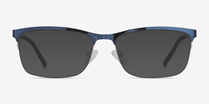 Rally Bleu marine MétalMontures de lunettes de vue d'EyeBuyDirect, Avec des Verres Teintés