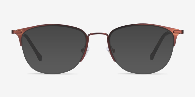 Elise Brown MetalEyeglass Frames from EyeBuyDirect, with Tinted Lenses