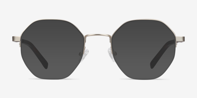 Cowen Silver MetalEyeglass Frames from EyeBuyDirect, with Tinted Lenses