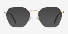 Cruz Doré Métal Montures de lunettes de vue d'EyeBuyDirect, with Tinted Lenses