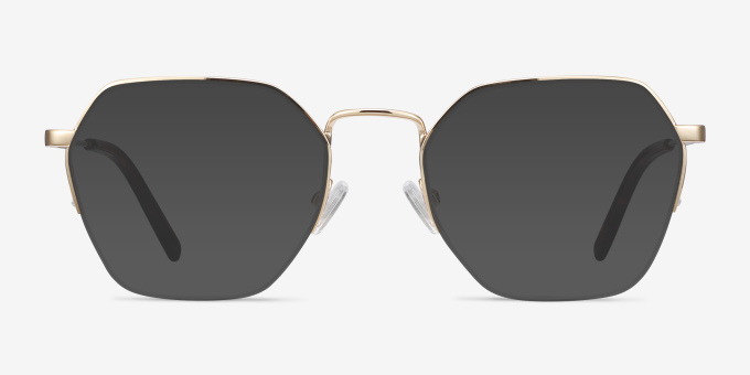 Cruz Gold MetalEyeglass Frames from EyeBuyDirect, with Tinted Lenses