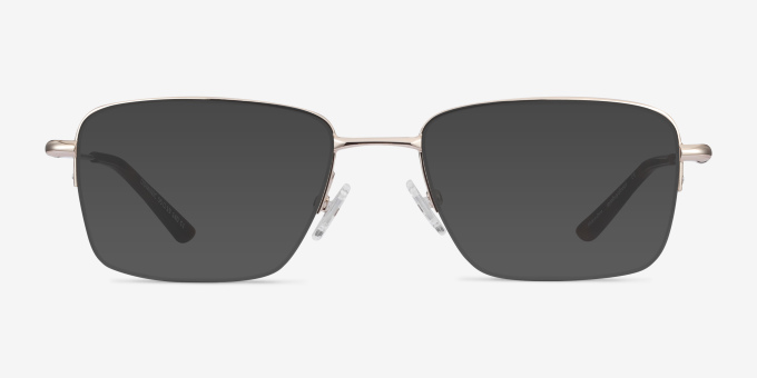 Dominic Gold MetalEyeglass Frames from EyeBuyDirect, with Tinted Lenses