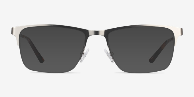 Jasper Silver MetalEyeglass Frames from EyeBuyDirect, with Tinted Lenses