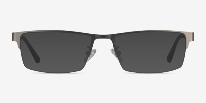 Travis Silver MetalEyeglass Frames from EyeBuyDirect, with Tinted Lenses
