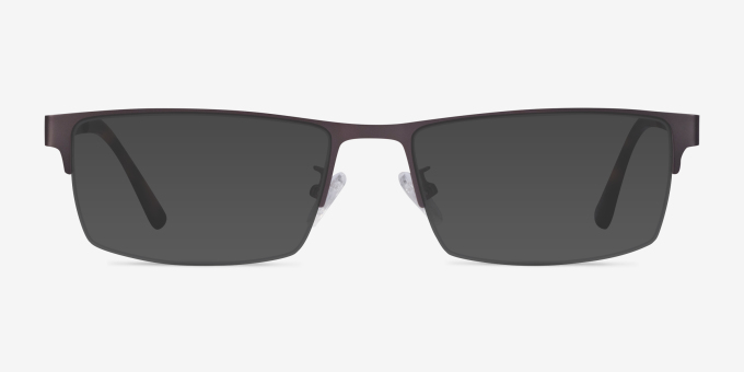 Travis Gunmetal MetalEyeglass Frames from EyeBuyDirect, with Tinted Lenses