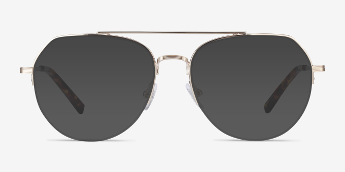 Breathe Gold MetalEyeglass Frames from EyeBuyDirect, with Tinted Lenses