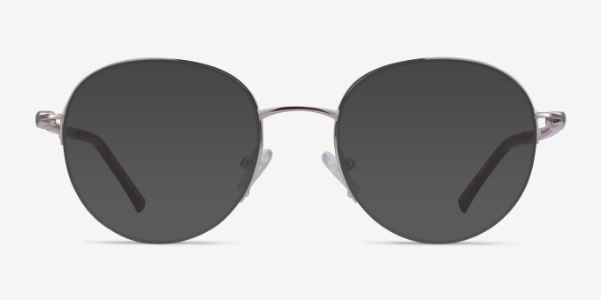 Written Silver Red MetalEyeglass Frames from EyeBuyDirect, with Tinted Lenses