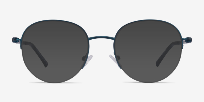 Written Navy MetalEyeglass Frames from EyeBuyDirect, with Tinted Lenses