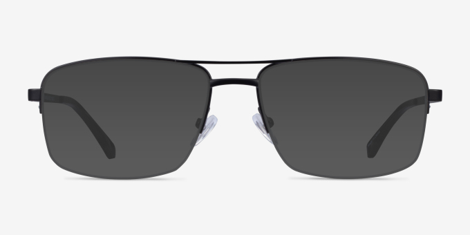 Yorkville Black MetalEyeglass Frames from EyeBuyDirect, with Tinted Lenses