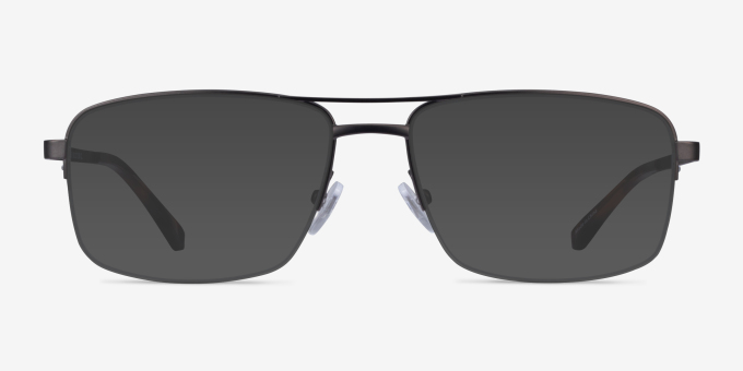 Yorkville Gunmetal MetalEyeglass Frames from EyeBuyDirect, with Tinted Lenses