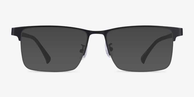 Childeric Black Gold MetalEyeglass Frames from EyeBuyDirect, with Tinted Lenses