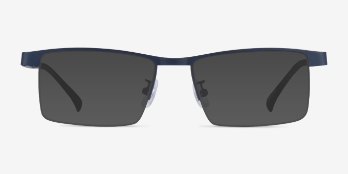 Zac Blue MetalEyeglass Frames from EyeBuyDirect, with Tinted Lenses