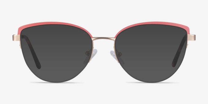 Anacostia Pink Gold MetalEyeglass Frames from EyeBuyDirect, with Tinted Lenses