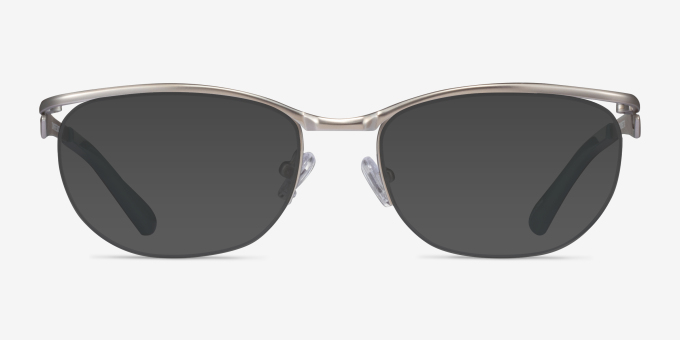 Commerce Silver Gray MetalEyeglass Frames from EyeBuyDirect, with Tinted Lenses