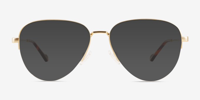 Andie Gold MetalEyeglass Frames from EyeBuyDirect, with Tinted Lenses