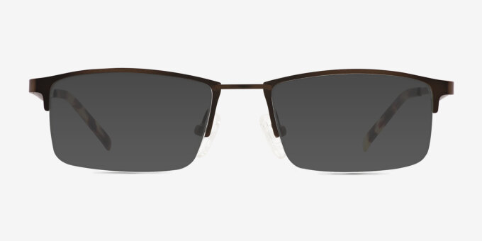 Furox Gunmetal MetalEyeglass Frames from EyeBuyDirect, with Tinted Lenses