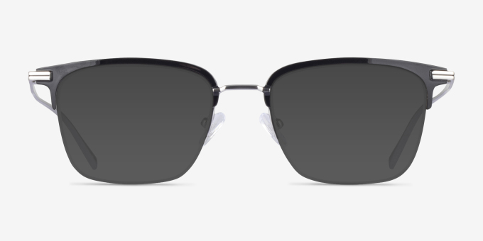 Timeless Black MetalEyeglass Frames from EyeBuyDirect, with Tinted Lenses
