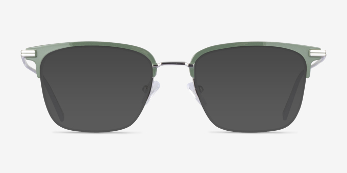 Timeless Green MetalEyeglass Frames from EyeBuyDirect, with Tinted Lenses