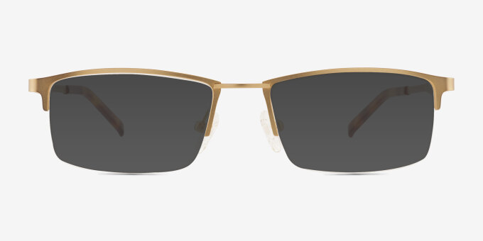 Furox Gold MetalEyeglass Frames from EyeBuyDirect, with Tinted Lenses