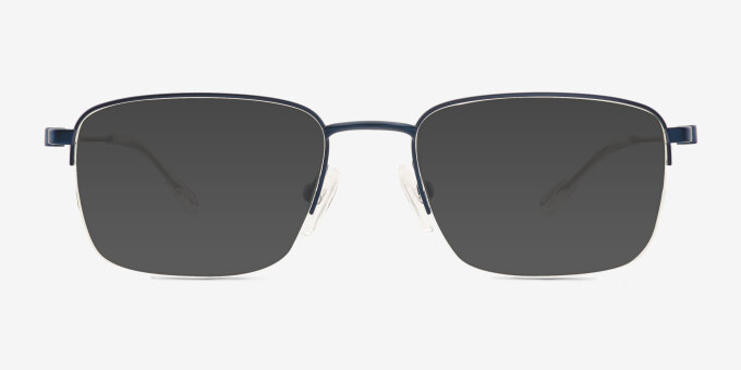 Eldridge Bleu Matériaux biosourcésMontures de lunettes de vue d'EyeBuyDirect, Avec des Verres Teintés