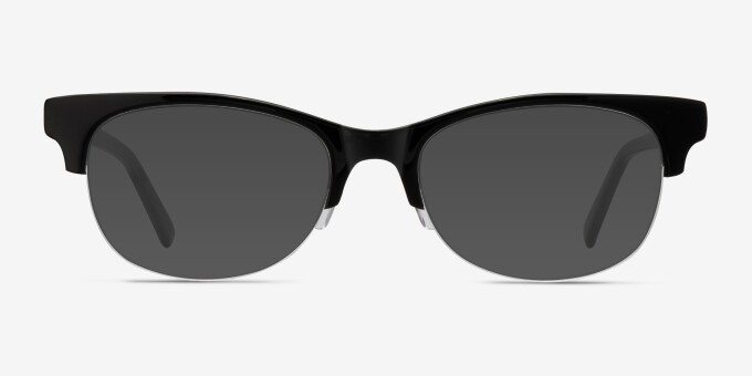 Luna Black AcetateEyeglass Frames from EyeBuyDirect, with Tinted Lenses